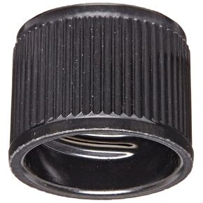 Kimble 73800-13415 Phenolic Screw Cap with Rubber Liner, Black, 13-415 GPI Thread Finish (Case of 1000)