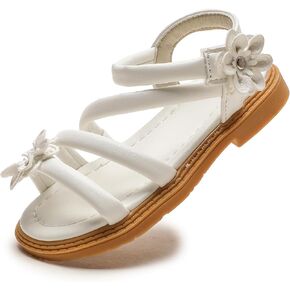 KOSISOK Girls Summer Sandals Cute Closed Toe Toddler Girls Princess Dress Shoes