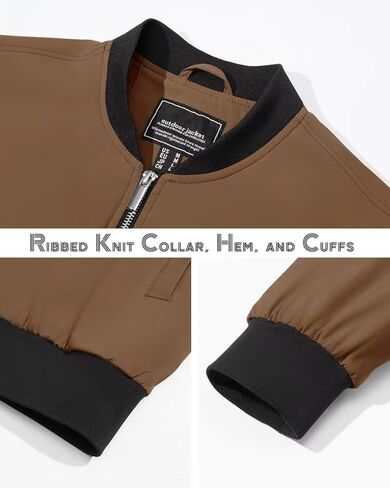 سترات Boladeci الرجالية منفوخة خفيفة الوزن بتصميم غير رسمي سترة واقية مقاومة للماء بسحّاب كامل سترات للربيع والصيف والخريف in Kuwait