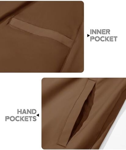 سترات Boladeci الرجالية منفوخة خفيفة الوزن بتصميم غير رسمي سترة واقية مقاومة للماء بسحّاب كامل سترات للربيع والصيف والخريف in Kuwait