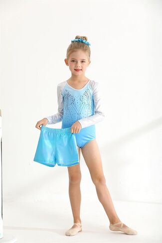 Blaward Gymnastics Leotards for Girls Kids Teens Athletics Leotards with Tumbling Dance Shorts Sparkly Unitards Biketards in Kuwait