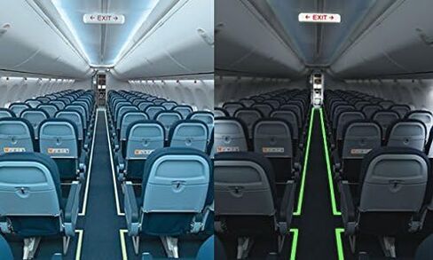 Glow in the Dark Tape - 33 FT X 0.5 Inch Luminous Photoluminescent / Luminescent Emergency Roll Safety Egress Markers Stairs, Walls, Exit Sign, Steps. Glowing Pro Theatre Stage Floor (33 ft X0.5 inch) in Kuwait