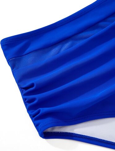 SUUKSESS Women Sexy High Waist Bikini Sets Mesh Tummy Control 2 Piece Swimsuits in Saudi Arabia