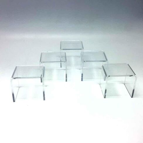 Acrylic Display Risers 2" wide MultiPack (5, black) in Saudi Arabia