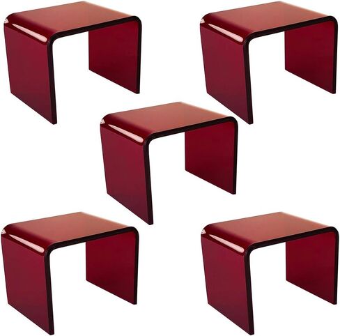 Acrylic Display Risers 2" wide MultiPack (5, black) in Saudi Arabia