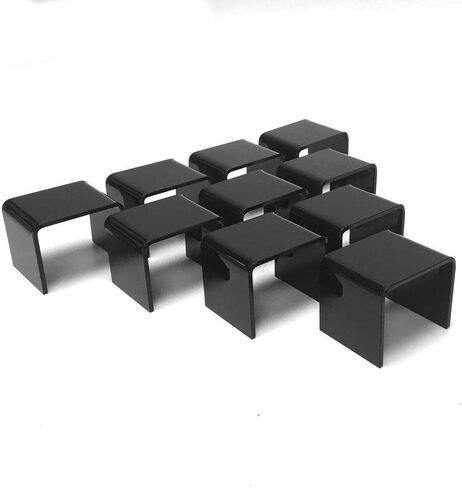Acrylic Display Risers 2" wide MultiPack (5, black) in Saudi Arabia