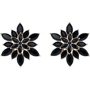 Rhinestone Flower Stud Earrings for Women Elegant Large Big Sparkly CZ Cubic Zirconia Daisy Sunflower Floral Cluster Flower Burst Stud Earrings Bridal Wedding Party Prom Costume Jewelry Bride Bridesmaids Birthstone Birthday Gift