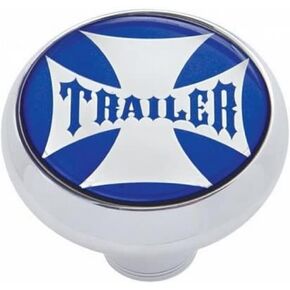 United Pacific 23173 - Air Brake Valve Control Knob - "Trailer" Deluxe, Blue Maltese Cross Sticker