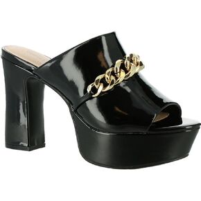 Chinese Laundry Womens Ditzy Chain Peep Toe Mules