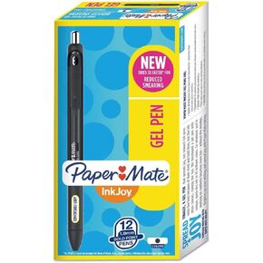 Paper Mate InkJoy Gel Pens, Bold Point (1.0mm), Black, 12-Count