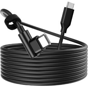 USB C to USB C Charger Cable 60W 16FT PD Type C Charger Cord Right Angle Fast Charging USBC to USBC Cable for iPhone 15 Pro Max Plus Samsung S23 S22 S21 S21+ S20 FE Note 20 iPad Pro Air Mini MacBook in Saudi Arabia