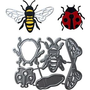 Insect Metal Cutting Dies Bees Lady Beetle Ladybug Die Cuts for DIY Card Making Scrapbooking Photo Album Paper