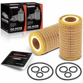 A-Premium 2-PC 10K Miles Protection Oil Filter Compatible with Mercedes-Benz C230/240/250/280/300/32 AMG/320/350/43 AMG/55 AMG, E280/300/320/350/430/500/55 AMG/550 & Chrysler & Dodge & Freightliner