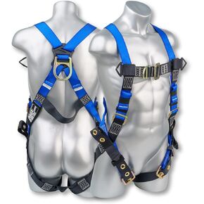 Palmer Safety Full Body Harness 5pt Adjustment, Front & Back D-Ring, Grommet Legs, and Fall Indicators
