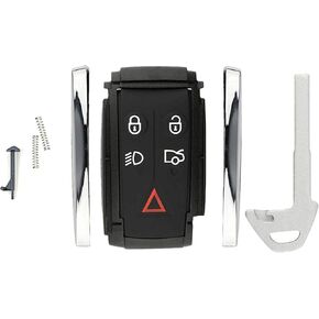 Replacement Remote Keyless Fob Key Case (Shell) Replacement Fit For Jaguar X S-Type XF XK XKR 5B KR55WK49244 (Just a Case)