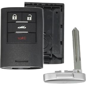 X AUTOHAUX 4 Button Replacement Key Fob Case Keyless Entry Remote Key Shell for for Chevy Corvette 2008-2013 for Cadillac XLR 2008-2009 M3N5WY7777A with Blade No Chip