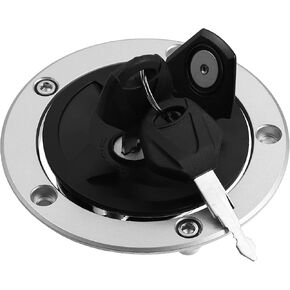 ACROPIX Motorcycle Gas Tank Cover Locking Fuel Tank Cap with Keys for Kawasaki ER-6F Ninja 650 - Pack of 6 Black