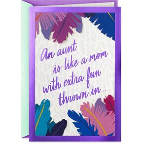 Hallmark Card for Aunt for Birthday, Thinking of You, Congrats, or Any Occasion (Extra Fun)