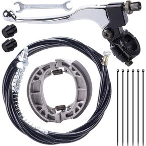 Left Brake Lever Handle Brake Cable 67 inch Drum Brake Shoe Kit fit for 196cc 200cc Motor Coleman CT200U CT200U-EX BT200X Baja Warrior Heat MB200 MB165 Massimo Mini Bike Parts