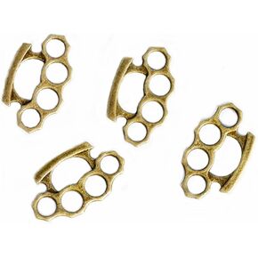 10pcs Antique Brass Knuckle Duster Charms Pendants Connector Jewellery Making X122 (NOT ACTUAL WEAPON)