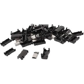 Household Mini USB 5 Pin Type B Male Jack Connector Solder Adapter Cover 20 Pcs