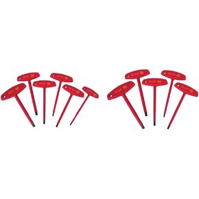 Wiha 33490 T-Handle Hex Driver Set, Inch, 1000 Volt, 6 Piece