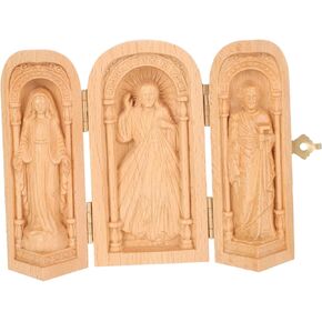 Religious Ornaments Vintage Decor Hand Decor Decorations for Home Wooden Catholicism Mini Christian Altar Box Prayer Box Wood Craft Catholic Statues Catholic Decor Catholic Box Box