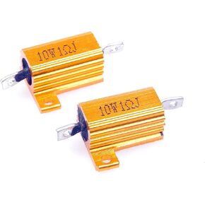 LM YN 10 Watt 1 Ohm 5% Wirewound Resistor Electronic Aluminium Shell Resistor Gold (Pack of 2)