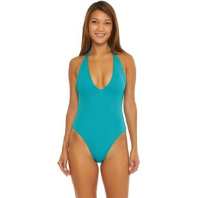 Trina Turk Women's Standard Ripple Rib Plunge One Piece Swimsuit-Bathing Suits