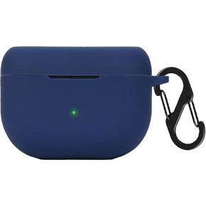 Silicone Case Compatible with Jabra Elite 10/ Jabra Elite 8 Active, Shockproof Protective Earbuds Cover with Carabiner Accessories (Black)