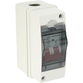Miniature Circuit Breaker Solar Panels Outdoor Photovoltaic PV Solar Disconnect Switch IP65 Waterproof DIN Rail Enclosure RV Breaker Box Solar DC Isolator Switch for DC500V (20A)