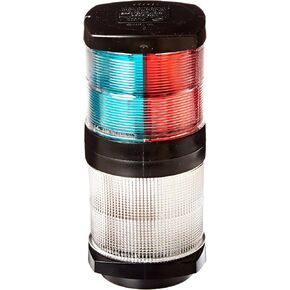 HELLA 002984601 '2984 Series' 12V DC 2 NM Tri-Color Light with White All-Round Anchor Light and Black Housing