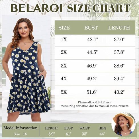 BELAROI Summer Dresses for Women Beach Tshirt Sundress V Neck Casual Swing Tank Dress Swimsuit Cover Ups Pockets in Kuwait