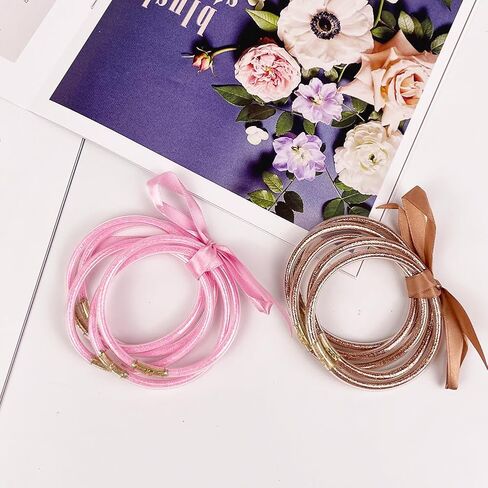 10 Pack Glitter Jelly Bracelets Fashion Jewelry Jelly Bangle Bracelets Sparkling Lightweight Silicone Bracelets for Women Girls in Kuwait