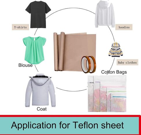 Teflon Sheet for Heat Press T Shirt Teflon Paper Heat Tape for Sublimation Heat Resistant Transfer Tape 1 Set T Shirt Alignment Ruler Guide to Center Designs with Weeding Tool for Vinyl Craft Sewing in Saudi Arabia