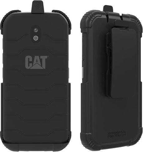 Case compatible with CAT S42 and CAT S42 H+, Secure fit, Quick Release Latch and Heavy Duty Swivel Belt Clip Holster (Black) in Saudi Arabia