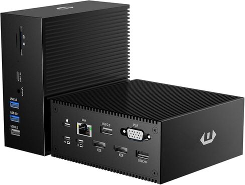 محطة إرساء USB C شاشة عرض ثلاثية USB C Dock، 16 في 2 عالمية مع 4K HDMI، VGA، 100W PD مدخل متعدد المنافذ لأجهزة MacBook Pro/Air، Lenovo، HP، Dell USB-A/C 3.0، RJ45، الصوت والميكروفون، SD/TF in Kuwait