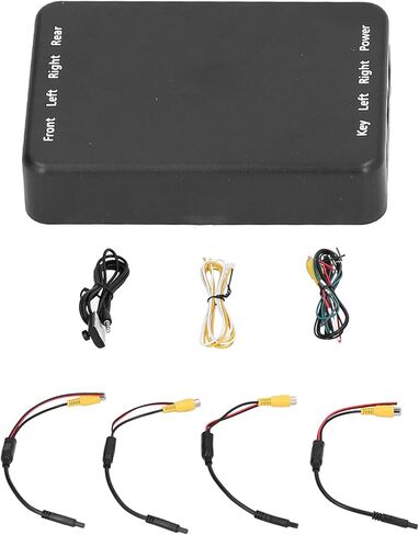 4 Way Camera Control,4 Way Car Video Switch 360 Degree Panoramic Rearview Camera Control Box System Universal Car Video Switch Multiple Cameras Control 4 Way car Camera System in Saudi Arabia