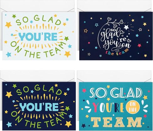 24 Sets Welcome to the Team Cards for Employees with Envelopes So Glad You're on the Team Gifts Appreciation Thank You Encouragement Business Work Greeting Cards for Gratitude Recognition(Classic) in Saudi Arabia