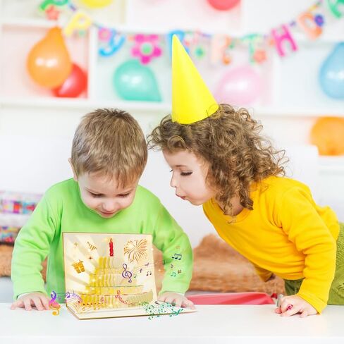 بطاقات عيد ميلاد منبثقة ثلاثية الأبعاد، قابلة للنفخ على شكل شمعة على شكل شمعة، موسيقى عيد ميلاد سعيد، بطاقات بريدية منبثقة، بطاقات تهنئة، أفكار هدايا للنساء والرجال والأم والزوجة والزوج والأخت والصبي والفتاة والصديق، in Kuwait