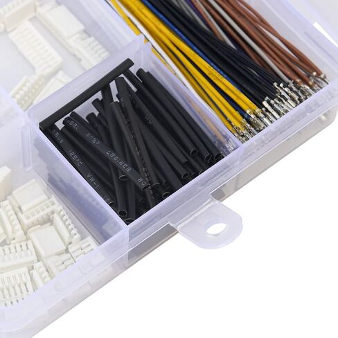 Keszoox Micro 1.25 مم متوافق مع مجموعة موصلات JST مقاس 1.25 مم GH1.25 موصل JST-GH 1.25 مع كابلات مجعدة مسبقًا 28AWG ممتازة، موصل GH 1.25 مم 2/3/4/5/6/7/8/9/10 دبوس الإسكان (KS-GH-Kit) in Kuwait