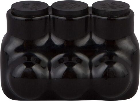 Morris Products Black Insulated Multi-Cable Connector – 3 Wire Ports, 2/0-6 Wire Range, 3/16 Allen Hex – 1.90“ L x 1.85" H – Single Entry – Small Wire Range (97533) in Saudi Arabia