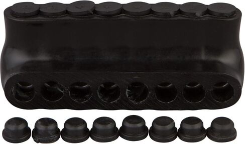 Morris Products Black Insulated Multi-Cable Connector – 3 Wire Ports, 2/0-6 Wire Range, 3/16 Allen Hex – 1.90“ L x 1.85" H – Single Entry – Small Wire Range (97533) in Saudi Arabia