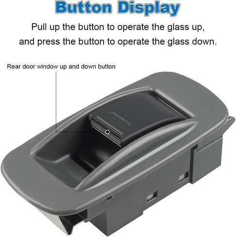 Rear Door Window Switch Compatible with Toyota Tacoma 2.7L L4 and 4.0l V6 2005 2006 2007 2008 2009 2010 2011 2012, Power Window Switch Rear Left or Right, Replacement for 84810AA010B2, 901-354 in Saudi Arabia