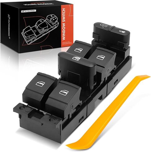 A-Premium Front Driver Side Master Power Window Switch Compatible with Volkswagen Jetta 1999-2010, Golf 1999-2006, Passat 1998-2005, Bora 2005, Jetta City 2007-2009, Clasico, GLI, Replace# 1J4959857 in Saudi Arabia