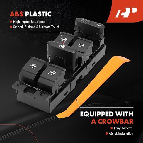 A-Premium Front Driver Side Master Power Window Switch Compatible with Volkswagen Jetta 1999-2010, Golf 1999-2006, Passat 1998-2005, Bora 2005, Jetta City 2007-2009, Clasico, GLI, Replace# 1J4959857 in Saudi Arabia