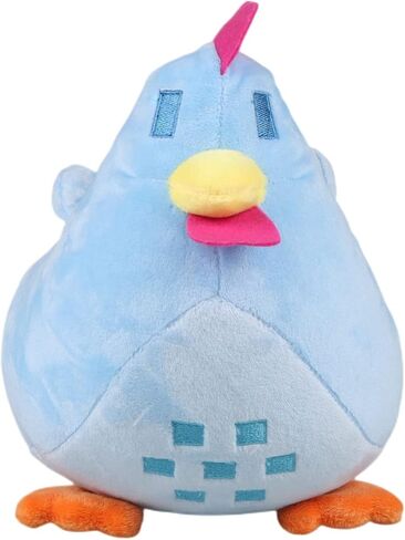 وسائد قطيفة على شكل دجاجة، لعبة دجاجة الوادي ستاردو بلاشيز 7.9 بوصة هدية لمحبي الألعاب، دمية وسادة حيوانات محشوة ناعمة للأطفال والبالغين ديكور منزلي (أزرق سماوي) in Kuwait