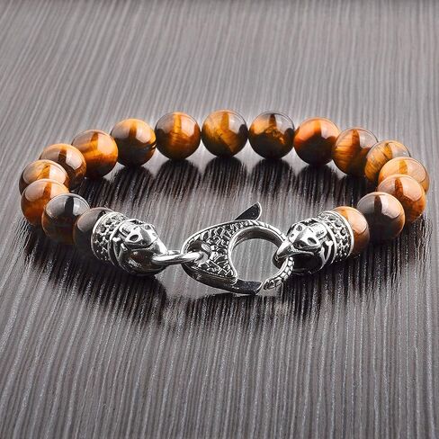 سوار رجالي من الفولاذ المقاوم للصدأ مطرز بالخرز من Crucible Jewelry ذو لمسة نهائية عتيقة in Saudi Arabia