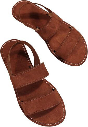 OYOANGLE Women's Two Straps Elastic Ankle Strap Flats Sandals Open Toe Solid Comfortable Slides Sandals in Saudi Arabia