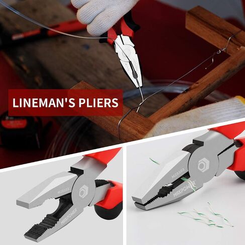 MAXPOWER Wrench and Pliers Set, 6 Piece Kitbag Set. 7" Locking Pliers, 10" Groove Joint Pliers, 8" Long Nose Pliers, 8" Adjustable Wrench, 6" Diagonal Cutting Pliers, 8" Lineman's Pliers in Saudi Arabia